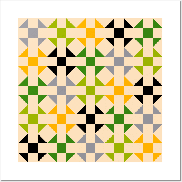 Geometric Pattern: Quilt: Spring Wall Art by Red Wolf